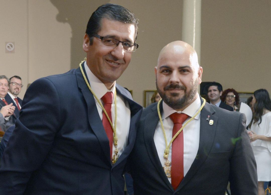 José Manuel Caballero, presidente de la Diputación, con Francisco José Barato