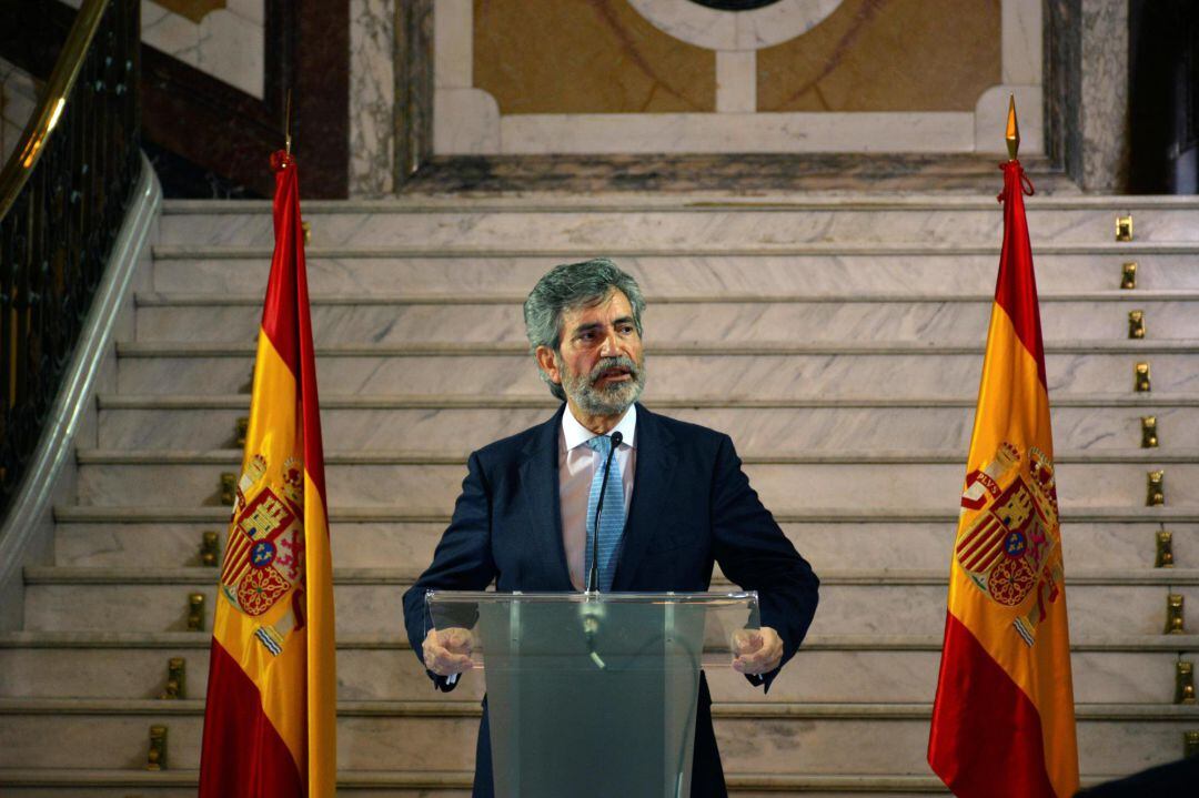 El presidente del Tribunal Supremo y del Consejo General del Poder Judicial, Carlos Lesmes