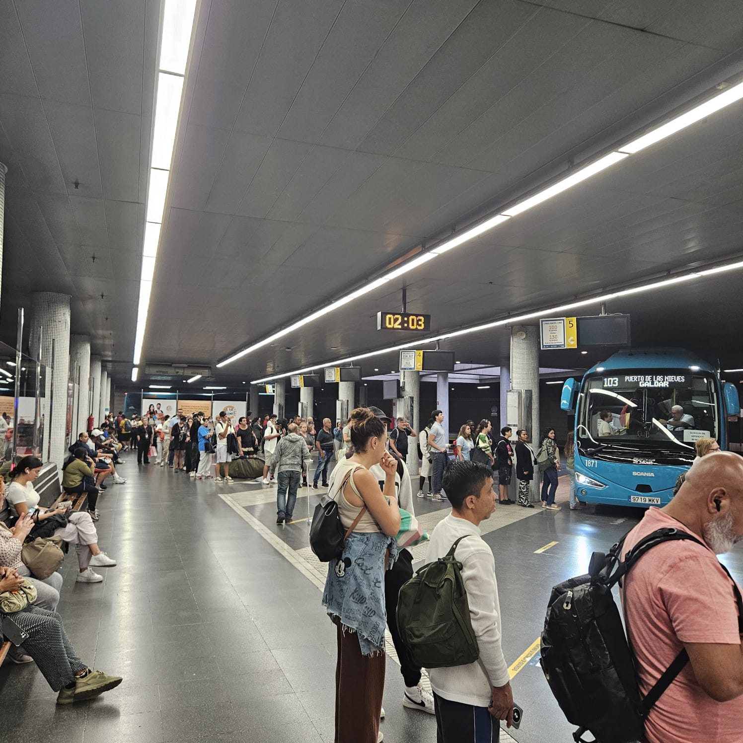 Imagen de la última jornada de huelga en la estación de San Telmo, Las Palmas de Gran Canaria