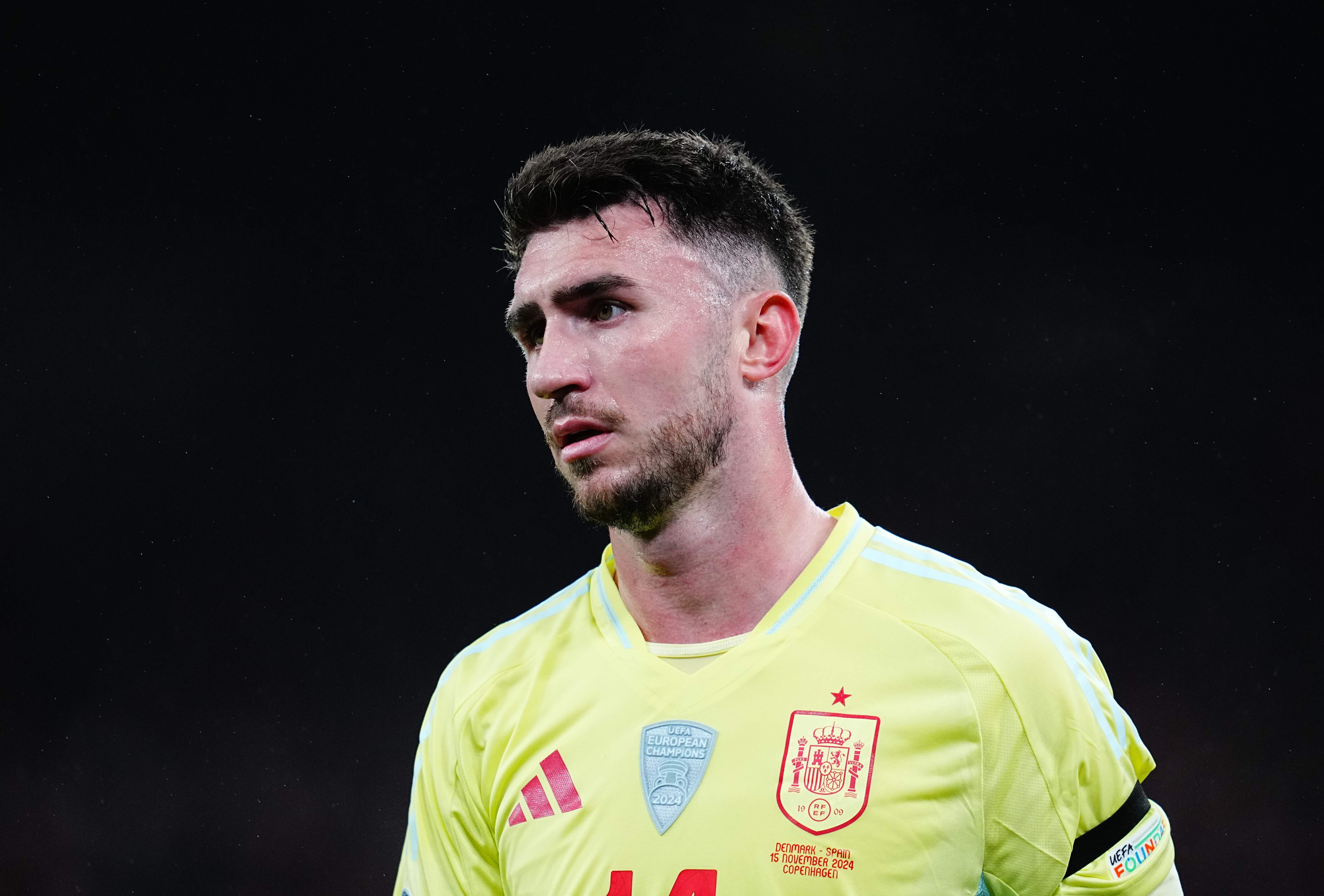 Aymeric Laporte, durante un partido con la selección española. (Ulrik Pedersen/NurPhoto via Getty Images)