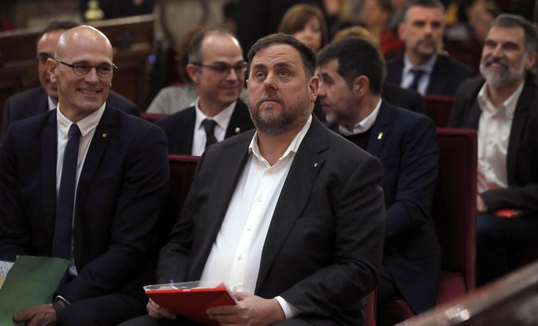 Junqueras durante el juicio