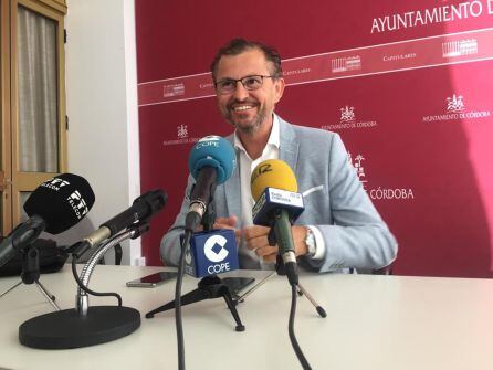 David Dorado, durante una rueda de prensa en el Ayuntamiento