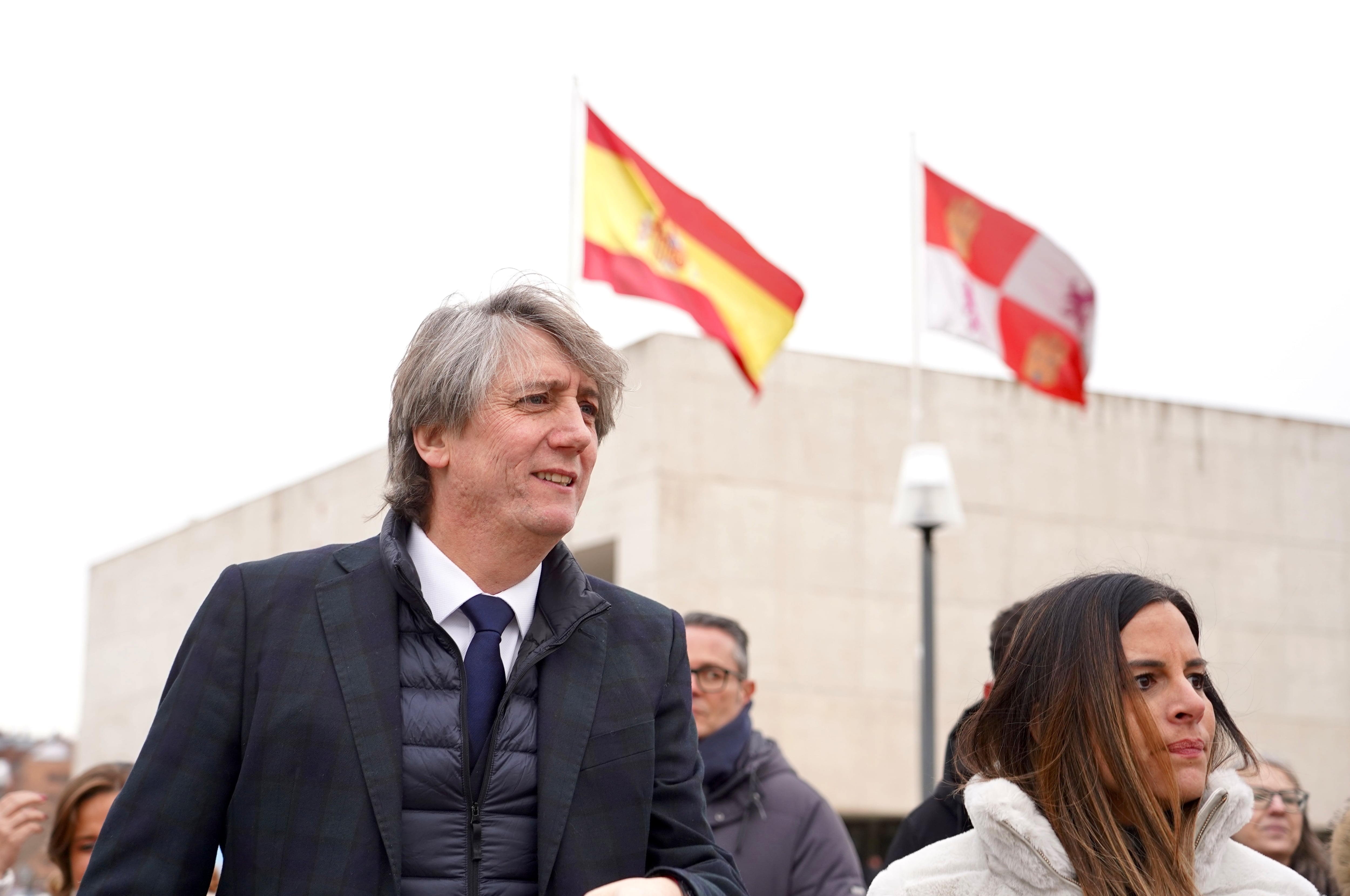 El secretario general del PSOCyL y candidato a la Presidencia de la Junta, Carlos Martínez, interviene en el acto de presentación de la candidatura del PSOE a las Cortes de Castilla y León