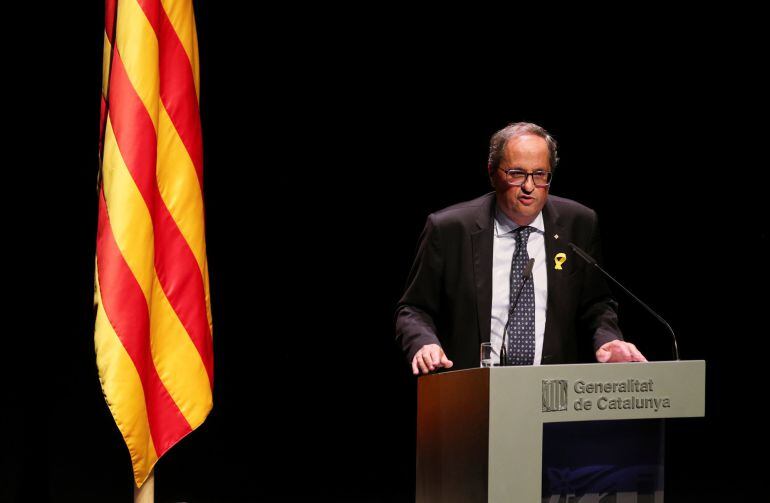 Quim Torra durant la conferència "El nostre moment"
