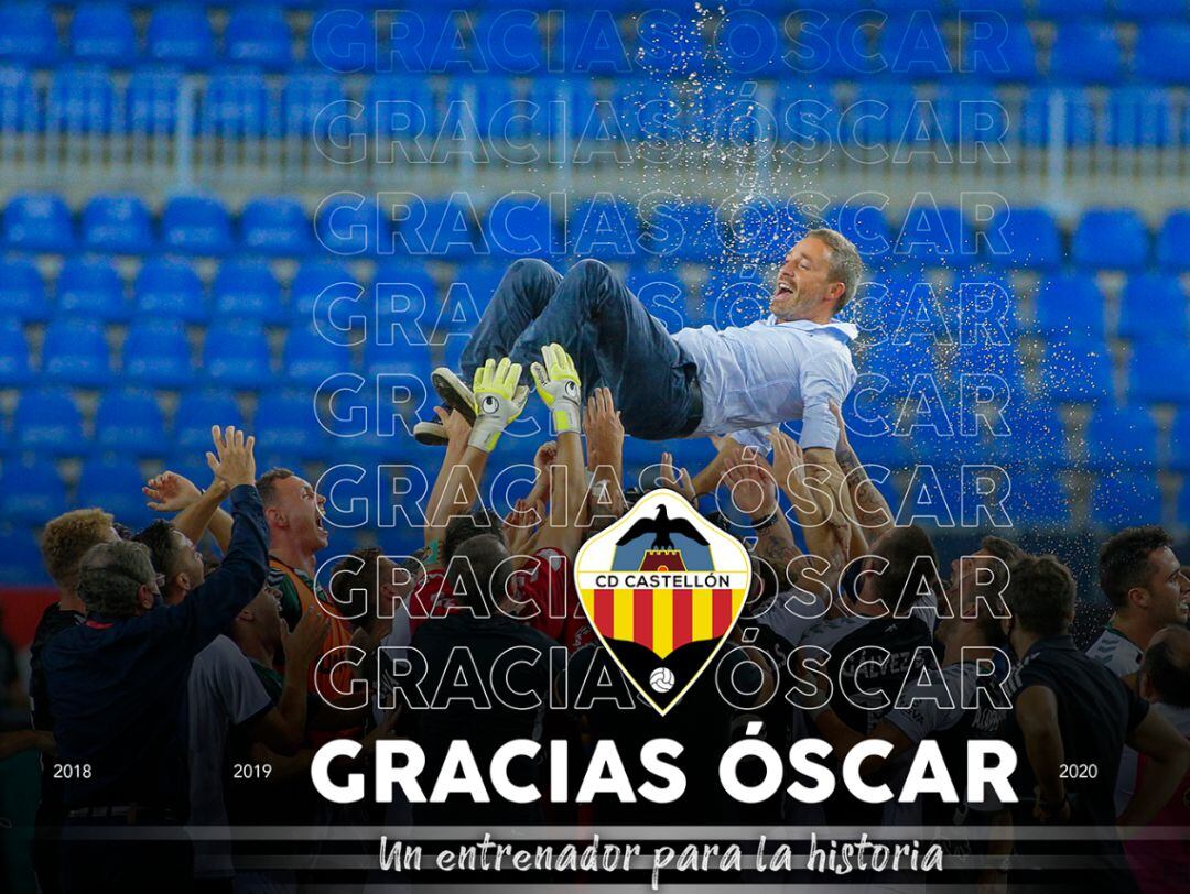 El CD Castellón quiere agradecer a su entrenador su paso por el club. 