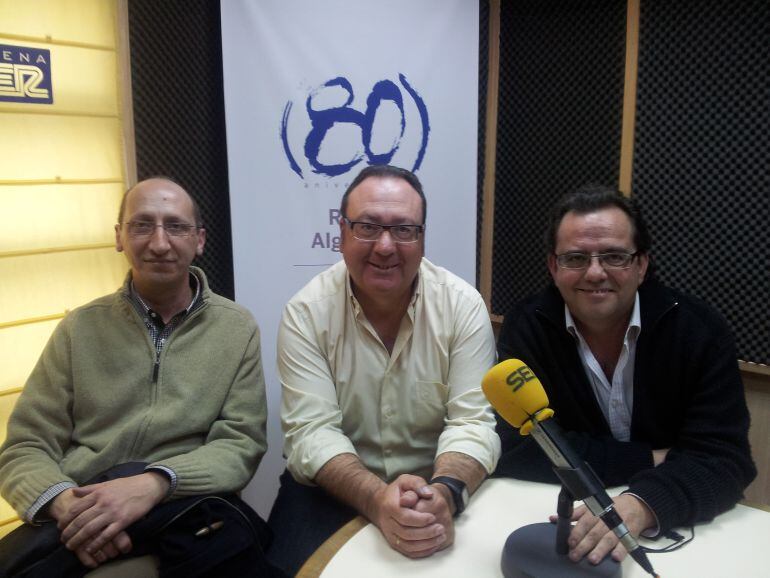 Representantes sindicales, durante una entrevista en Hoy por Hoy Campo de Gibraltar con Juan Manuel Dicenta.