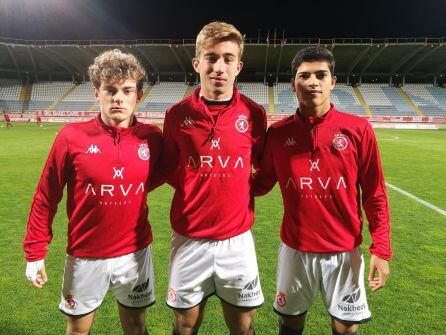 Los juveniles culturalistas Marcos, Rodri y Junior participaron en este amistoso