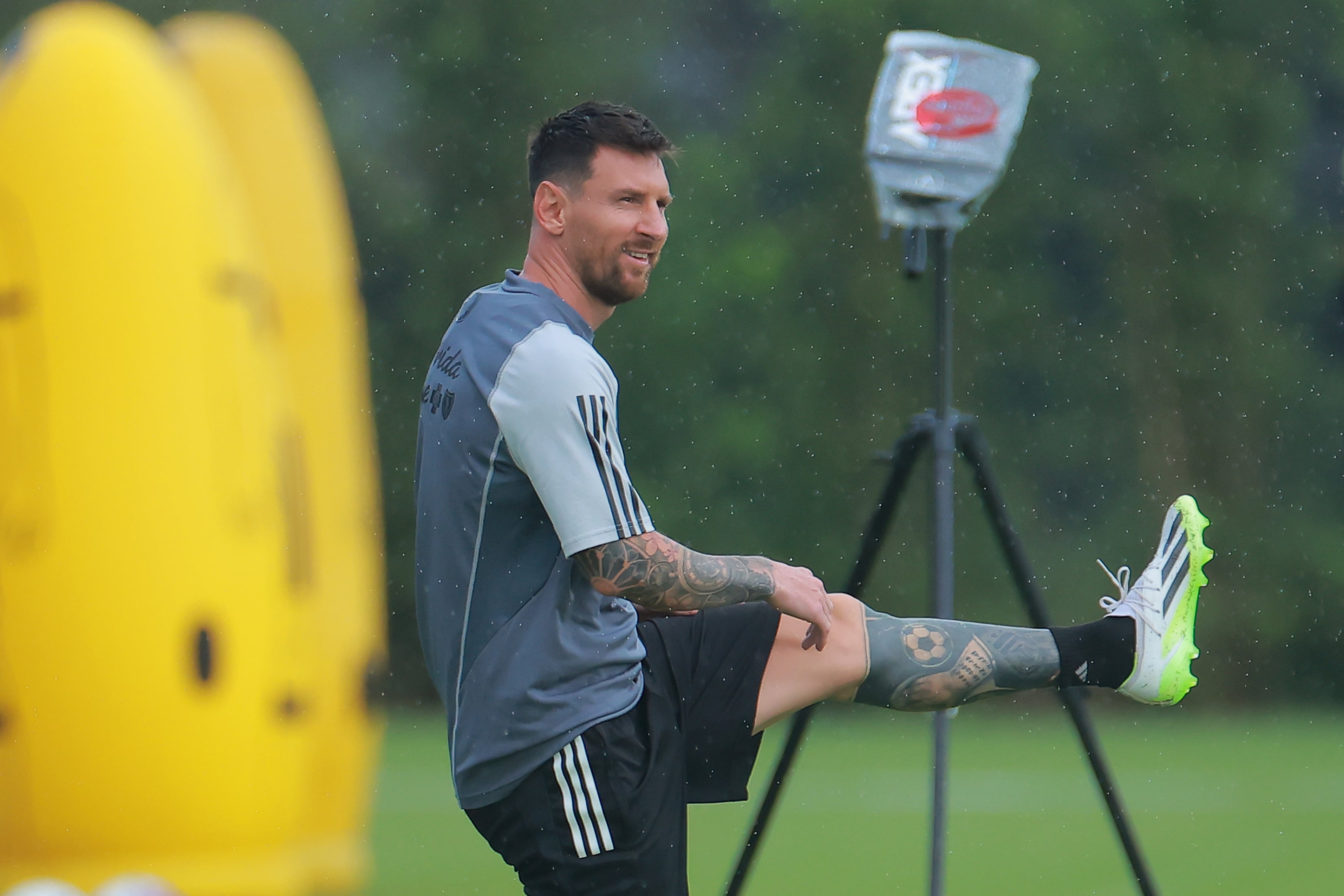 Lionel Messi durante sus primeros entrenamientos con el Inter Miami. (Photo by Hector Vivas/Getty Images)