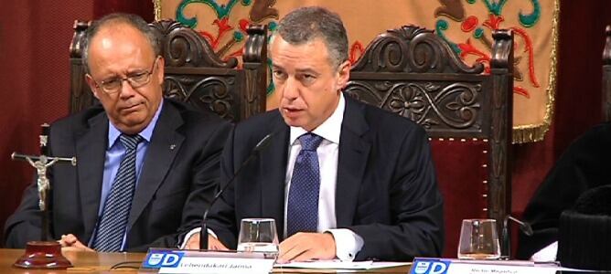 El lehendakari se ha referido a la Diada catalana durante su intervención en la Universidad de Deusto