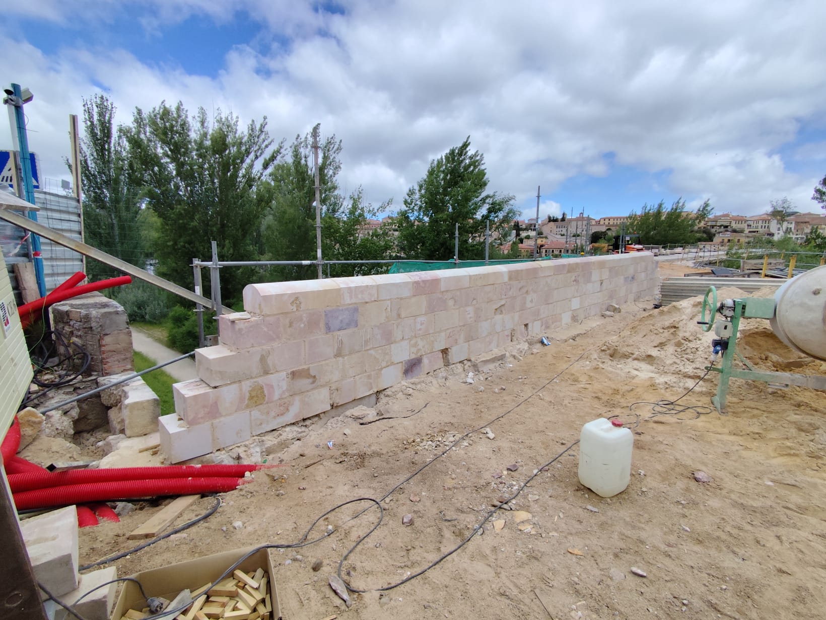 Estado actual de las obras del Puente de Piedra / Ayuntamiento de Zamora