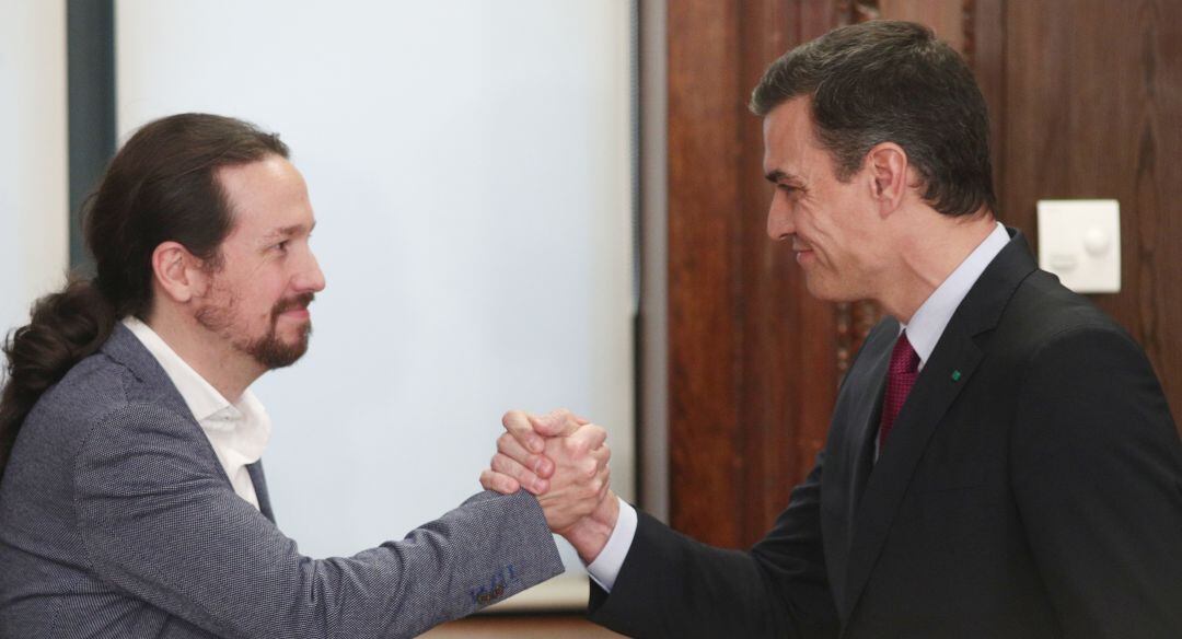  Pedro Sanchez y Pablo Iglesias, el 30 de diciembre de 2019.