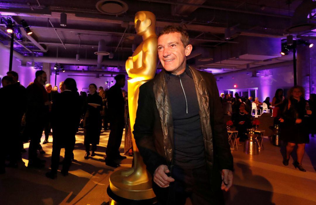 Antonio Banderas, durante la fiesta de mejor película internacional en los Óscar