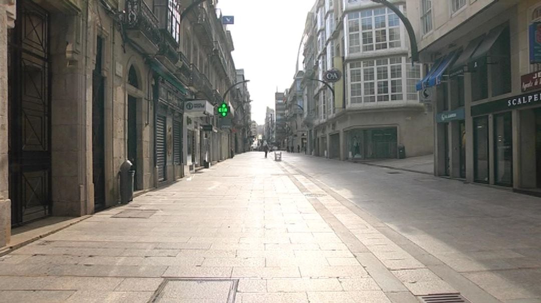 Rúa Príncipe vacía