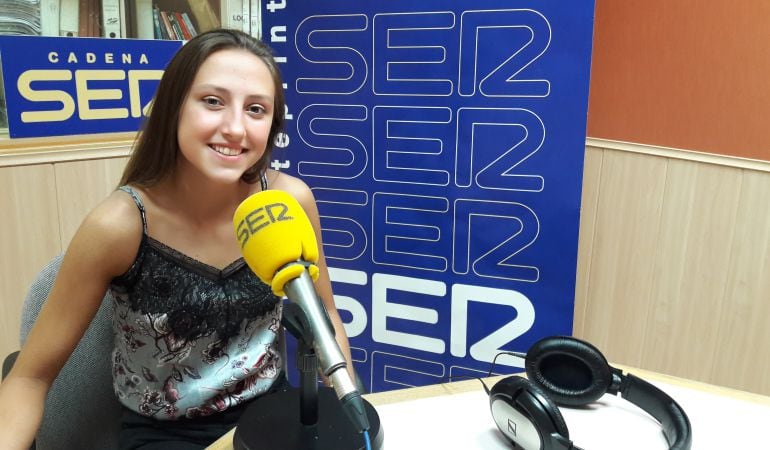 Irene Laguna en los estudios de SER Madrid Sur