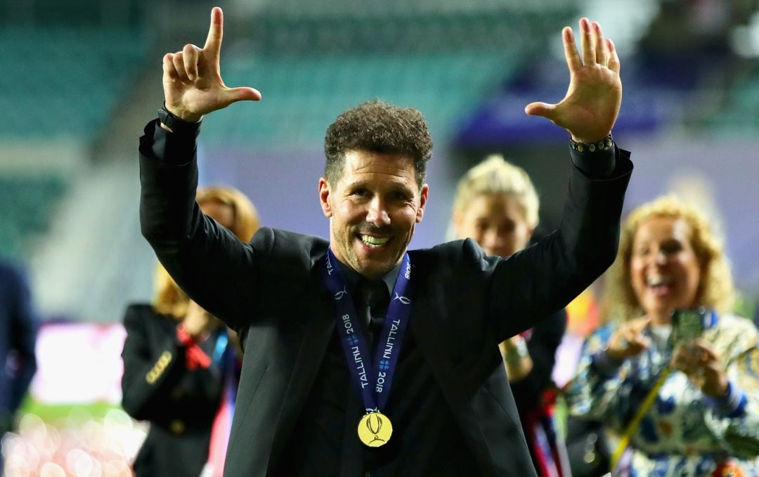 Simeone, tras la victoria del Atlético en la última Supercopa de Europa, recuerda los títulos ganados con el conjunto rojiblanco.
