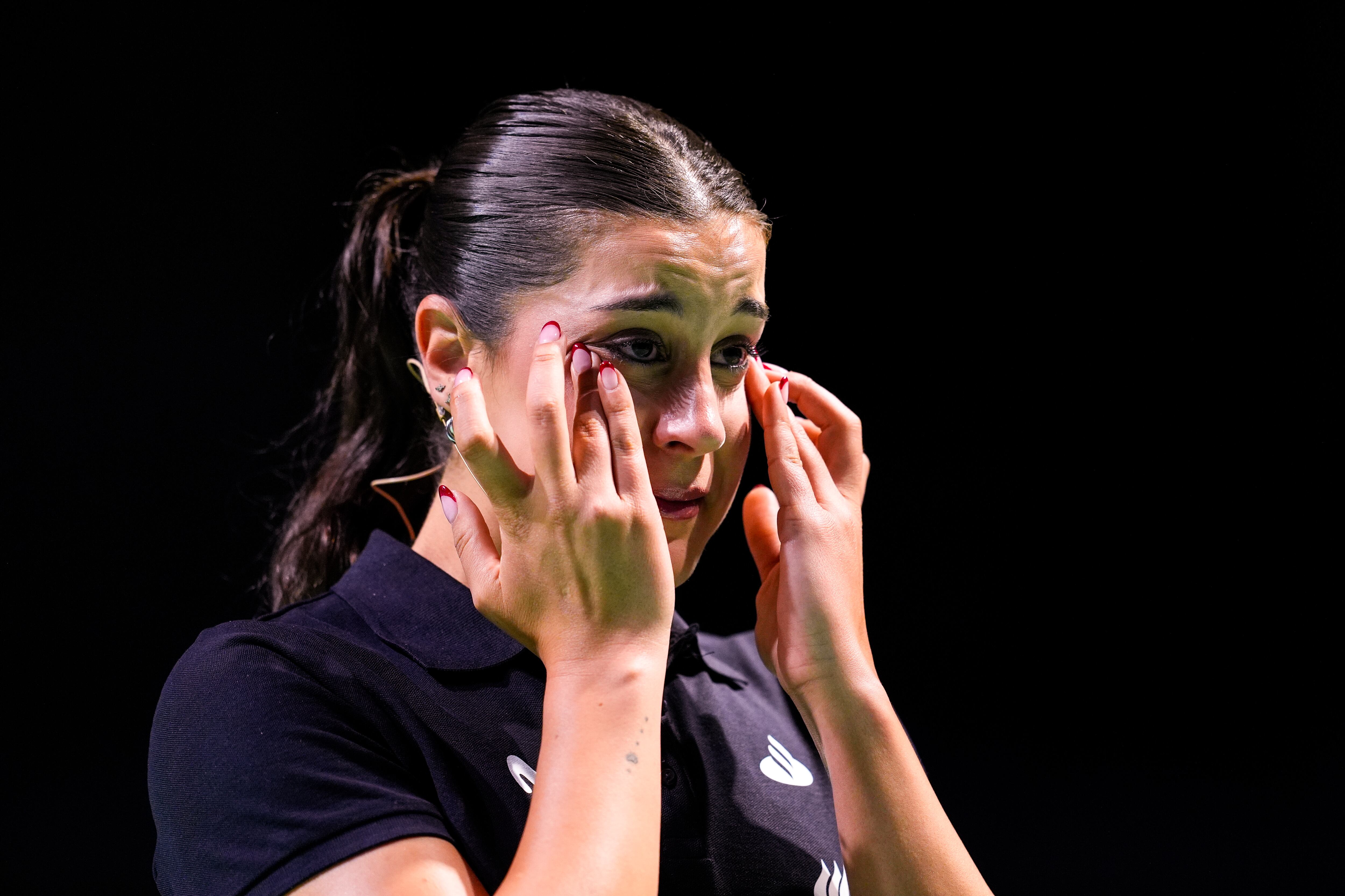 Carolina Marín durante su homenaje