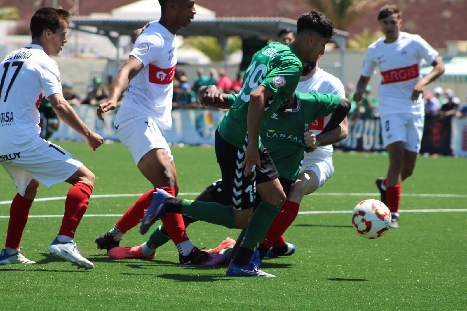 El Unión Sur Yaiza en su partido contra el UD San Sebastián de los Reyes.