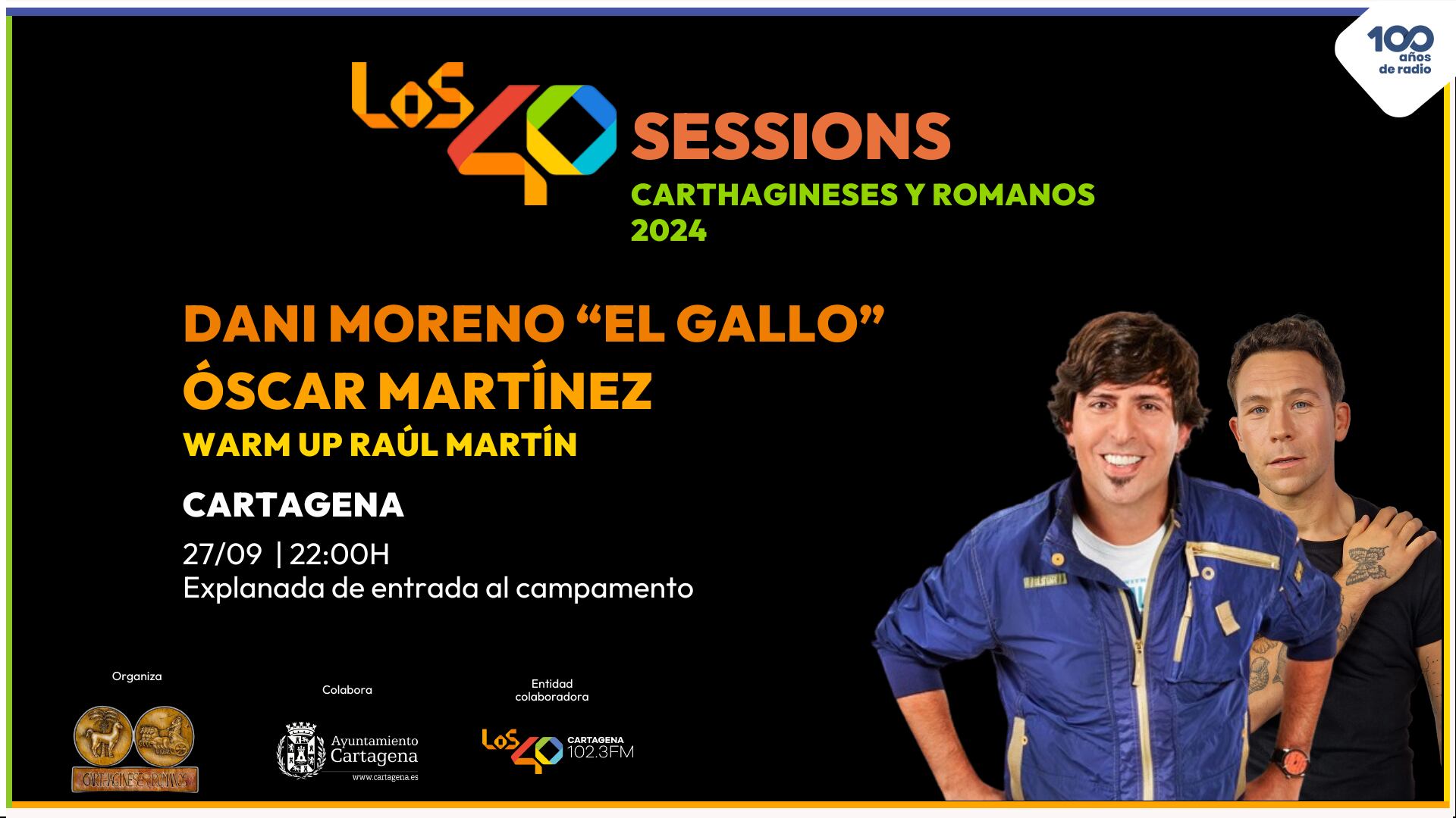 La batalla de la música llega a Cartagena el 27 de septiembre con LOS40 Sessions