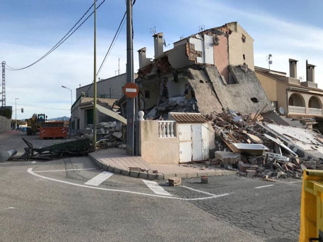 Casas afectadas en Monóvar