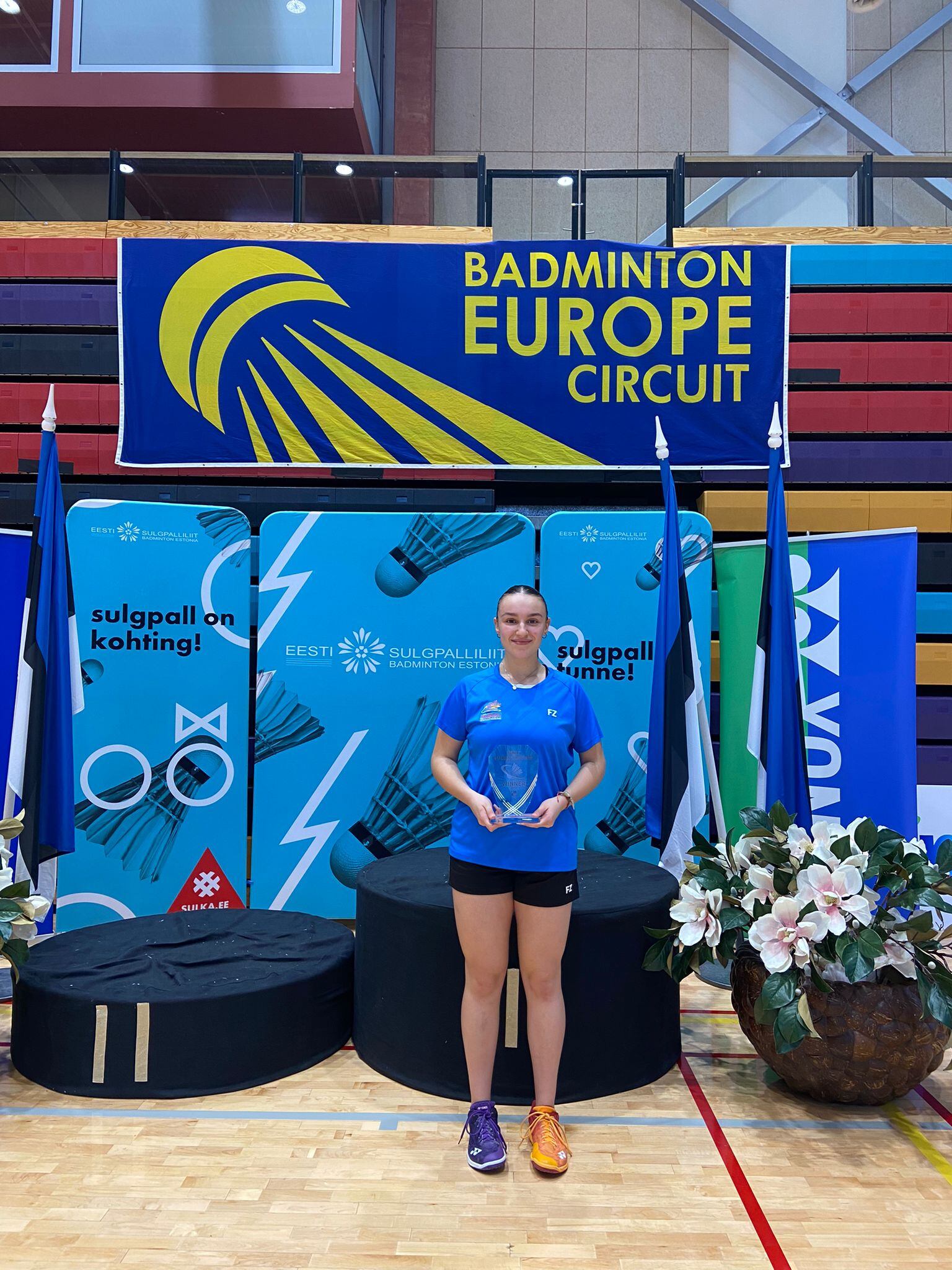 Rocío Martín, campeona en dobles mixtos en el torneo Yonex Estonian Junior 2023