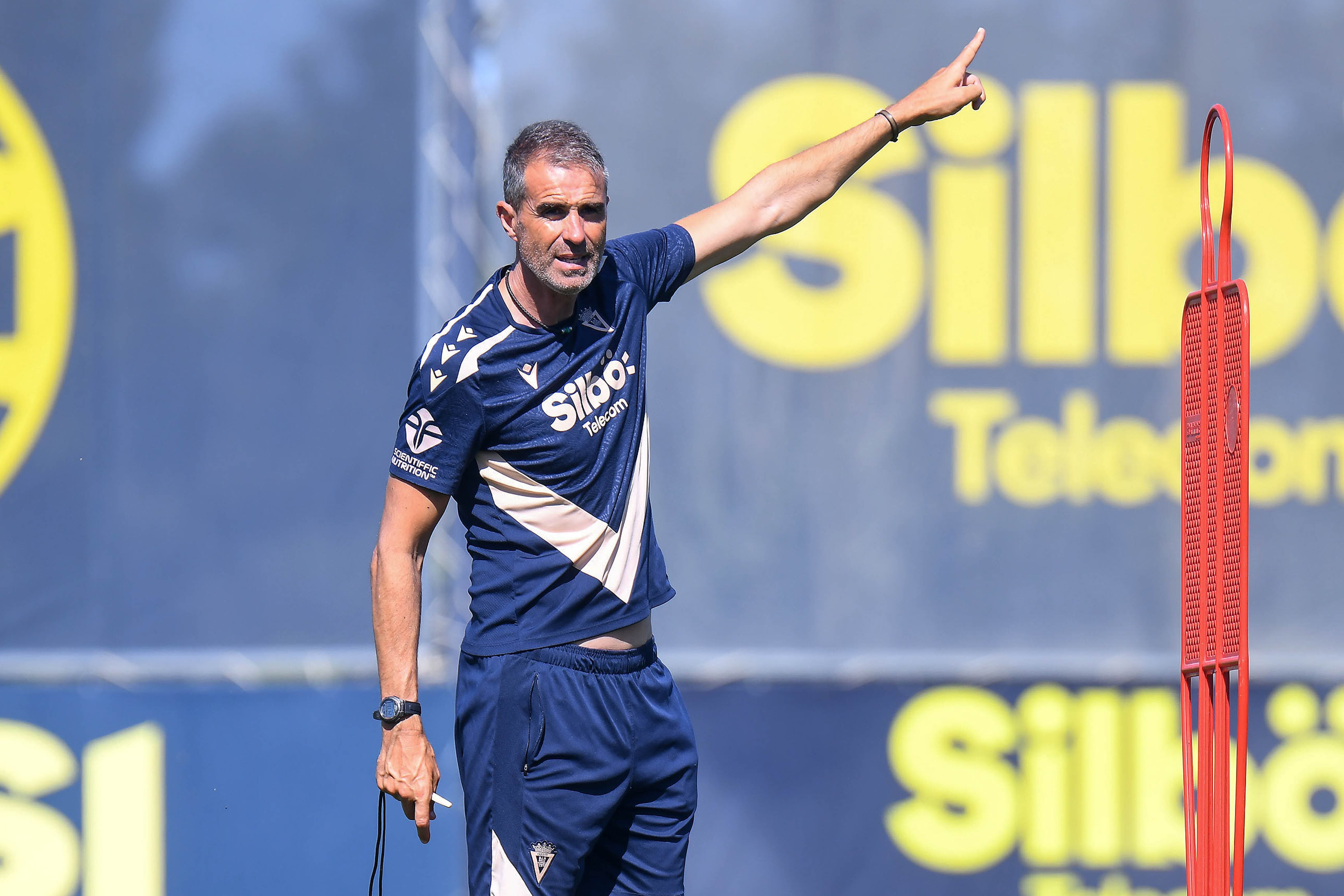 Garitano en un entrenamiento semanal en la Ciudad Deportiva.