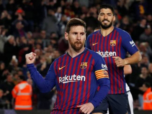 Messi celebra el segundo gol.