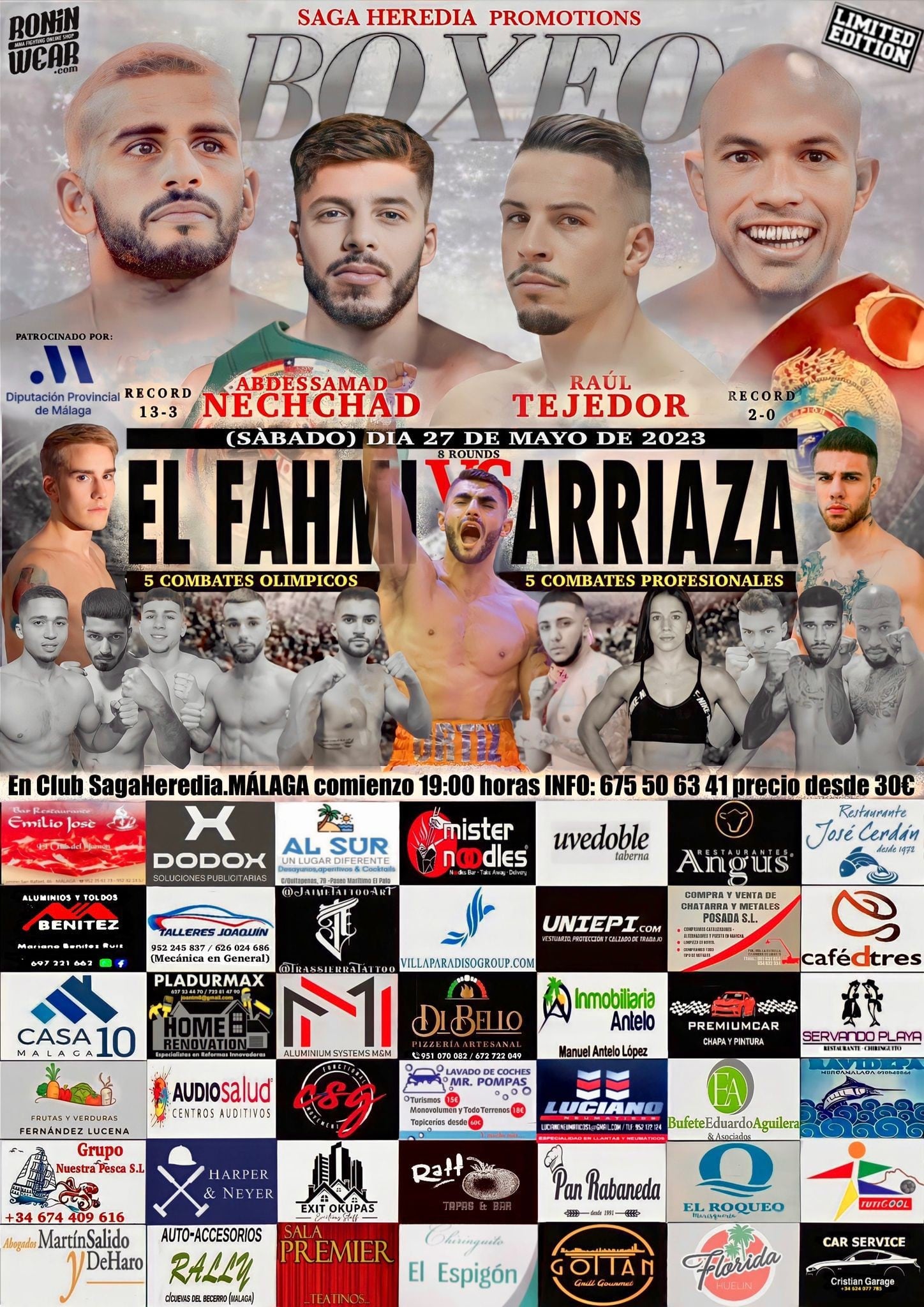 Velada de boxeo el sábado 27 en la Saga Heredia