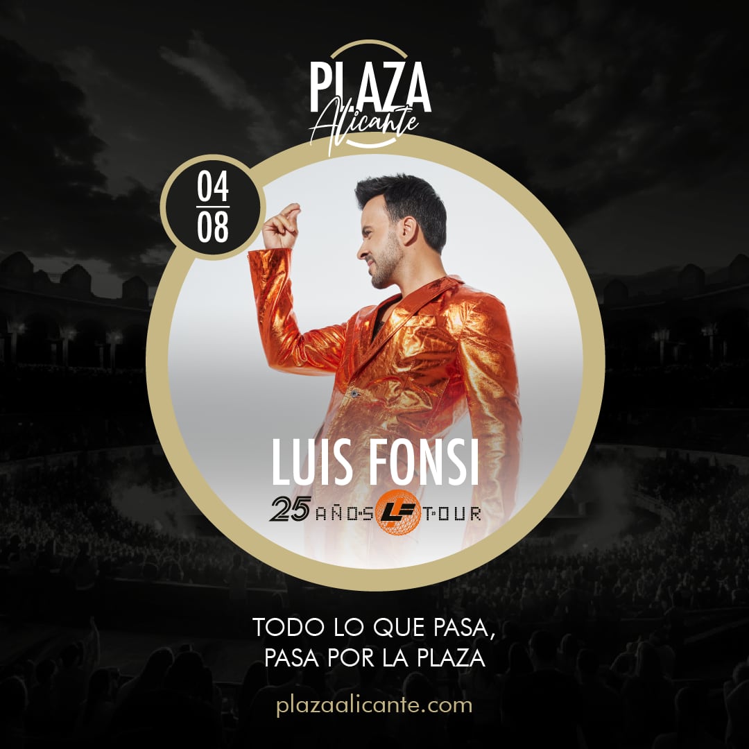 Cartel de Luis Fonsi en &#039;Alicante Plaza&#039;