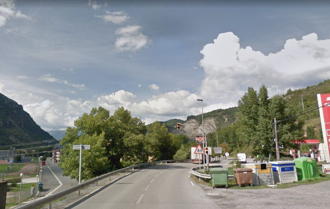 Tram de la travessera de la N-230 al Pont de Suert.