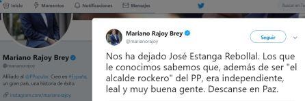 El expresidente del Gobierno, Mariano Rajoy, define así a Estanga