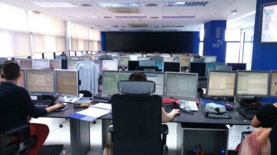 Sala de operadores del 112