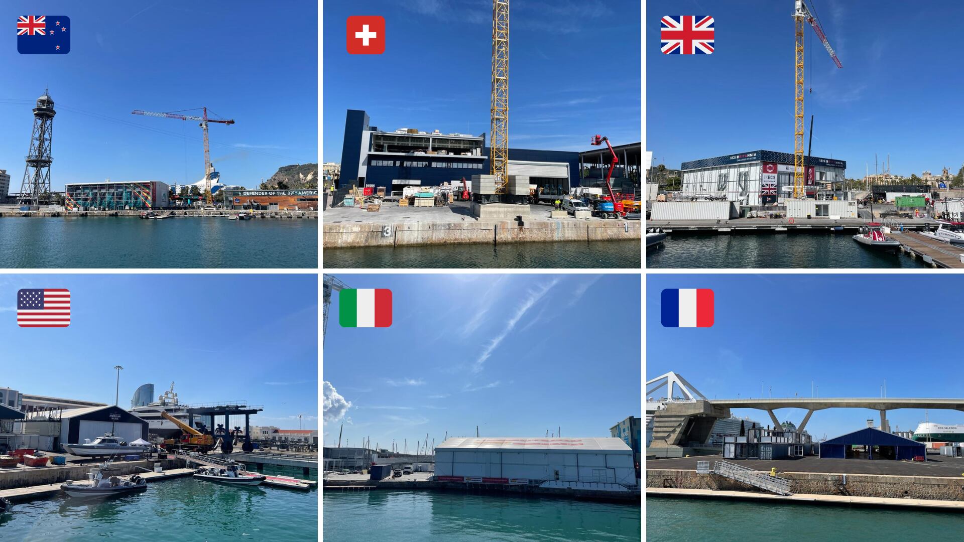 Les bases dels sis equips de la Copa Amèrica, en fase d&#039;instal·lació / POL VALERO PALLARÈS.