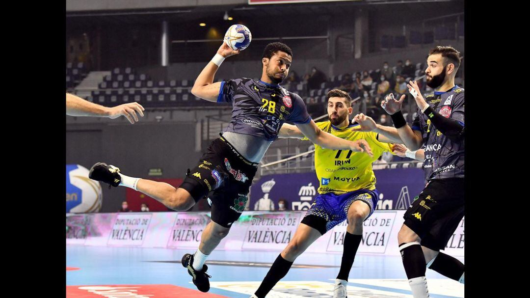 Leandro Semedo en el partido contra el Bidasoa de Copa del Rey antes de lesionarse