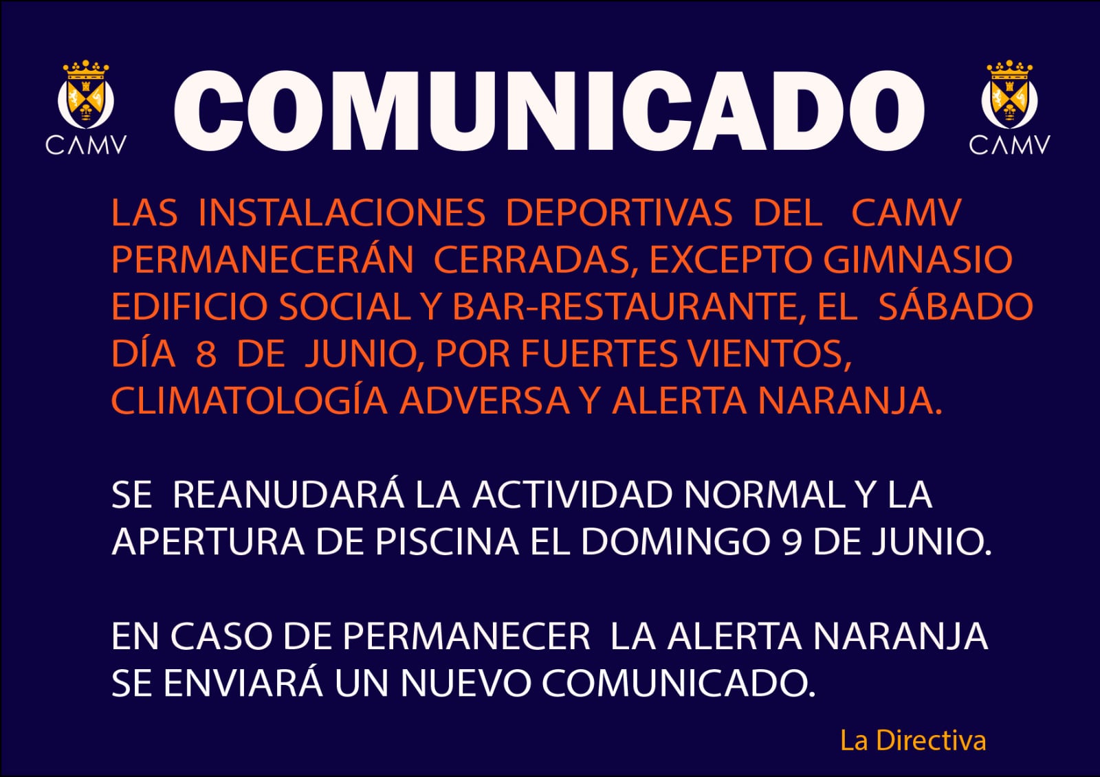 Comunicado del CAMV