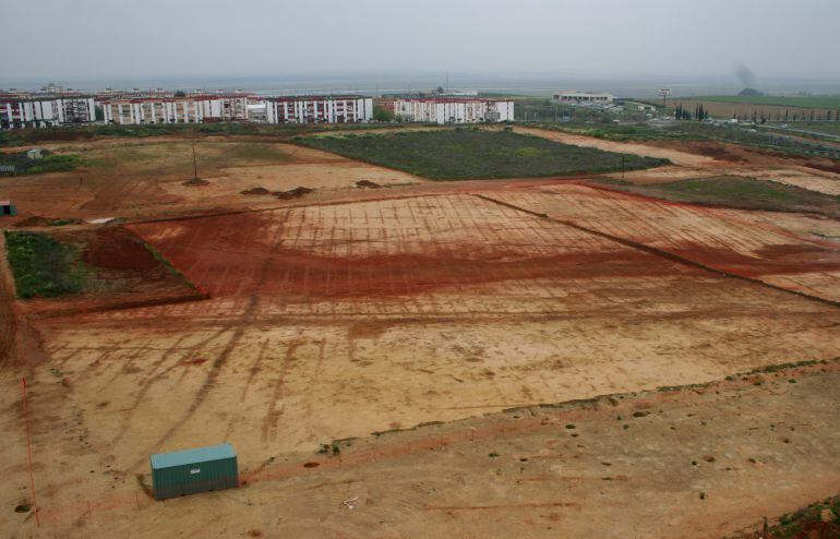 Vista de los terrenos del Seminario antes de las excavaciones