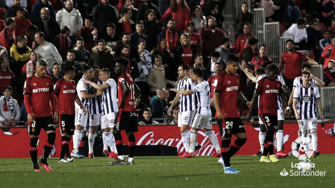 El Valladolid celebra el gol de la victoria