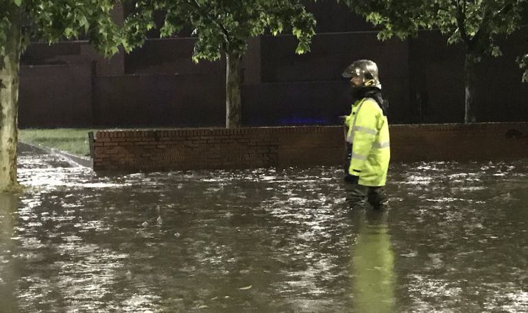 Imagen de las inundaciones provocadas por la lluvia de este domingo