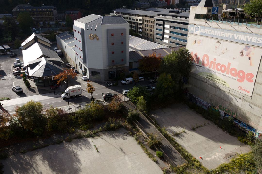 Terreny d'Andorra la Vella on s'ha de construir el casino de la proposta guanyadora del concurs, Jocs SA.