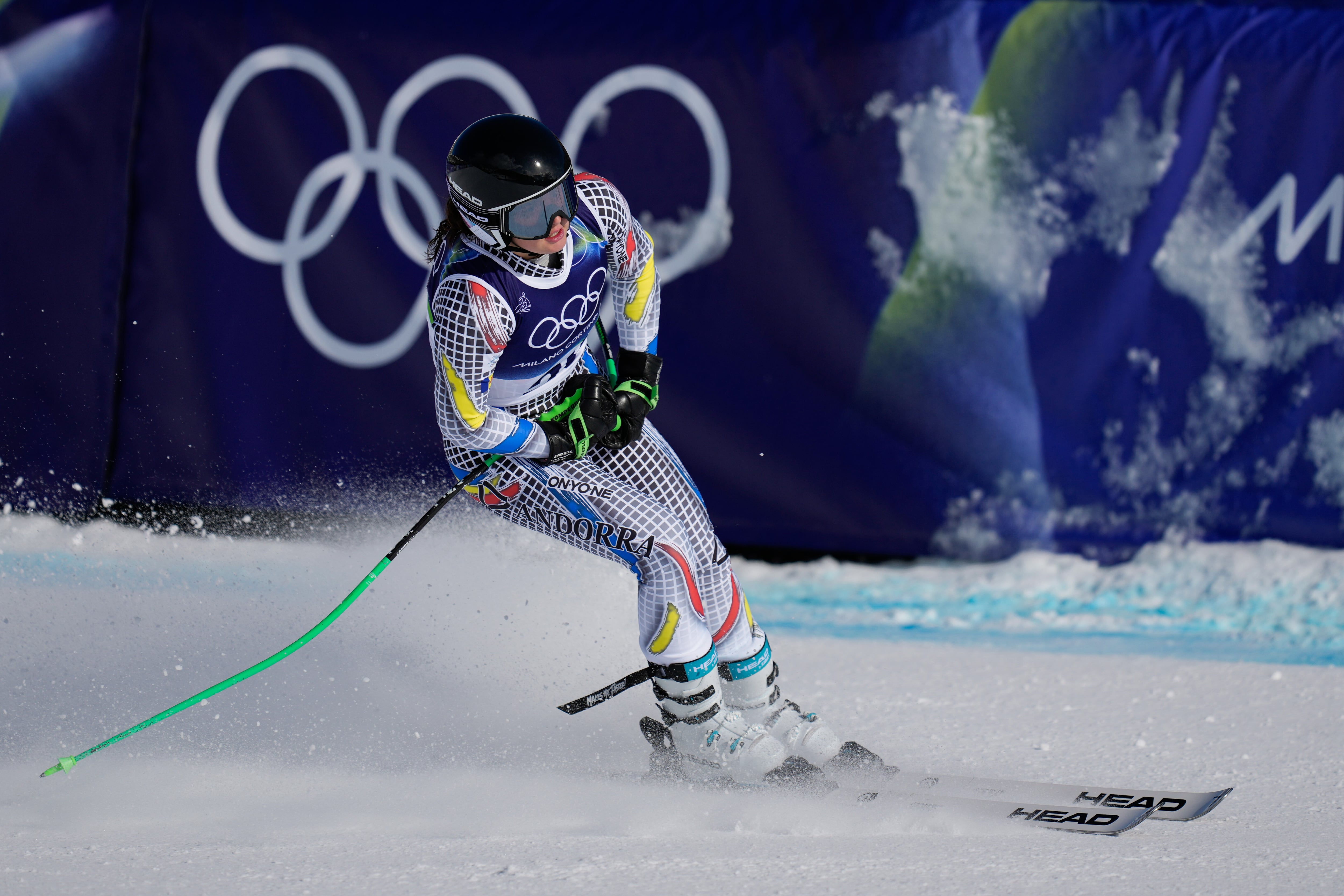 Jordina Caminal, a l'arribada de l'última prova de descens