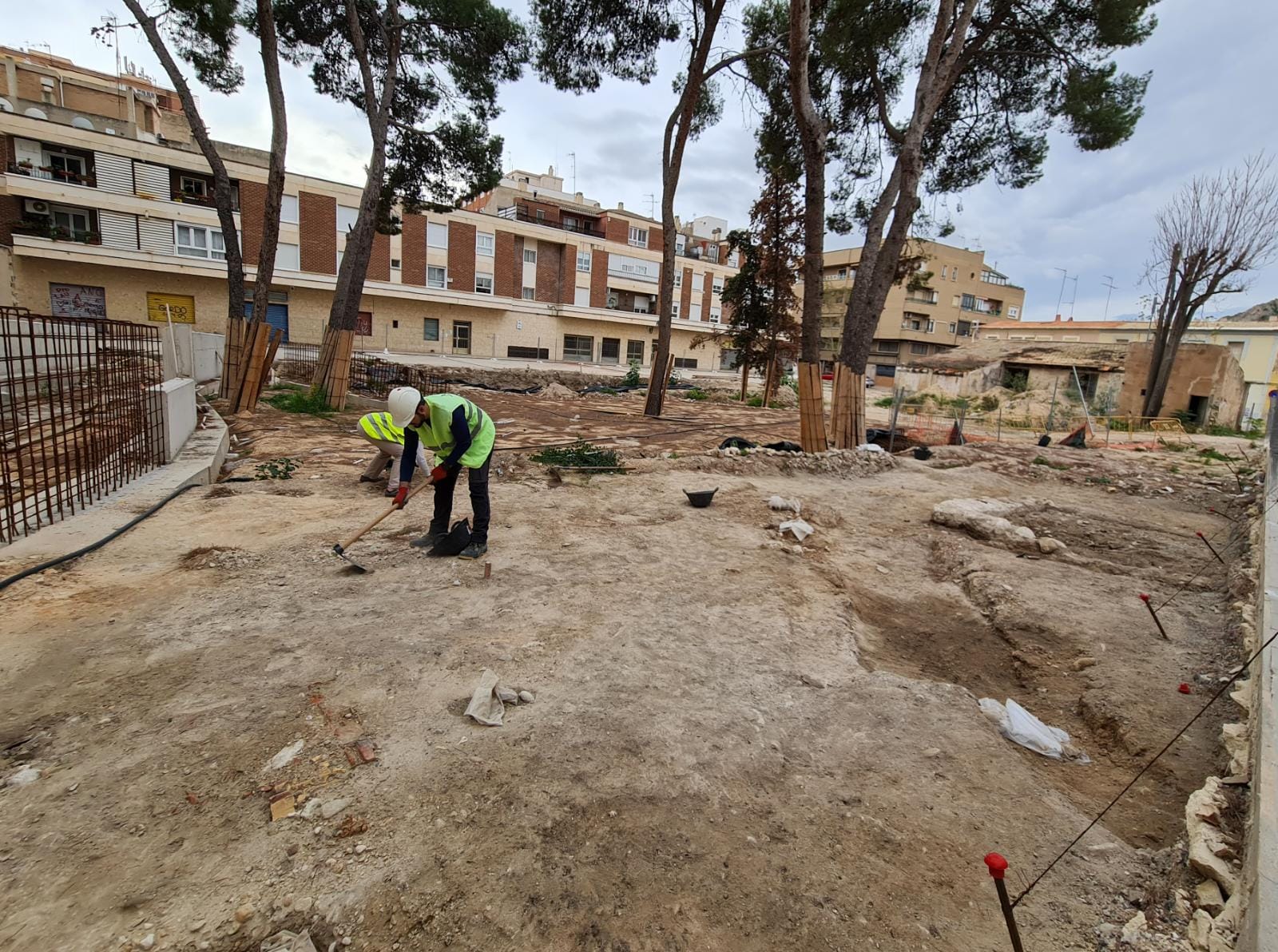 Trabajos de arqueología en Joan Miró, Elda