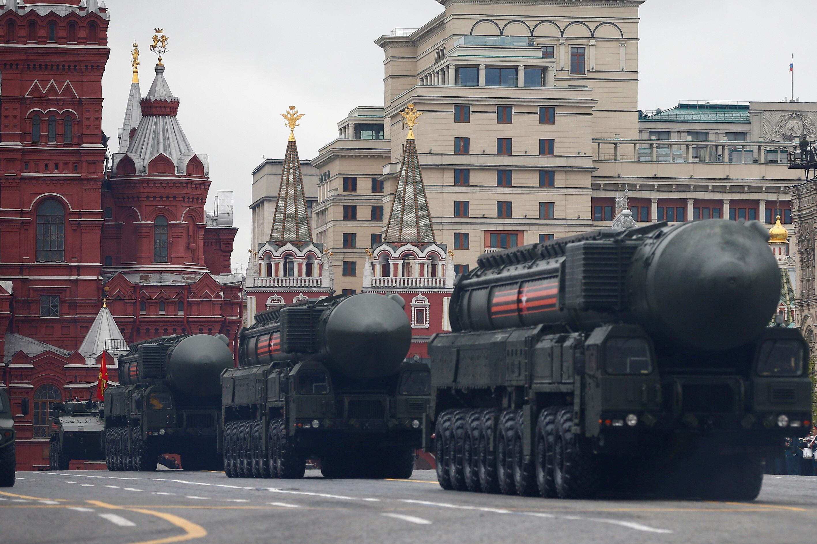 Un momento del desfile anual en la Plaza Roja de Moscú en el año 2017