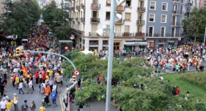 L'assaig de la 'V' a les Festes de Gràcia