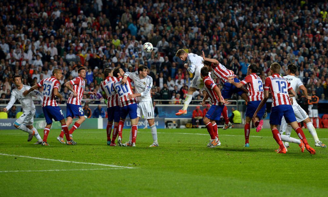 El cabezazo de Sergio Ramos en Lisboa