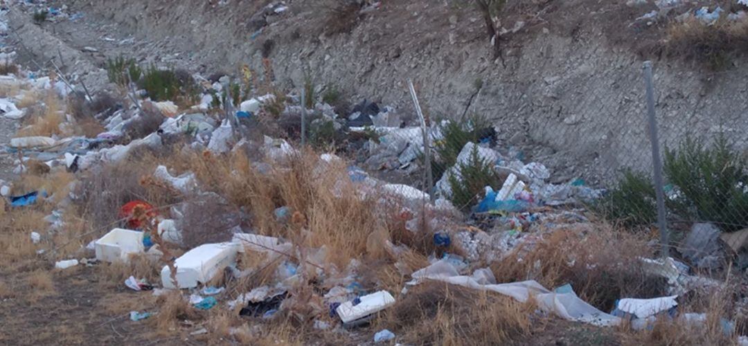 Los vecinos denuncian que la basura ya ha sobrepasado los límites del vertedero