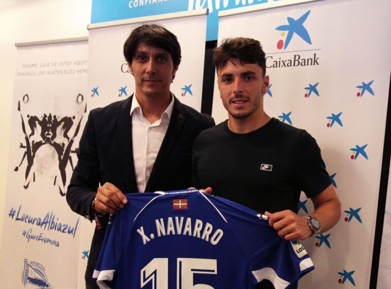 Sergio Fernández y Ximo Navarro en la presentación de la Caixa.