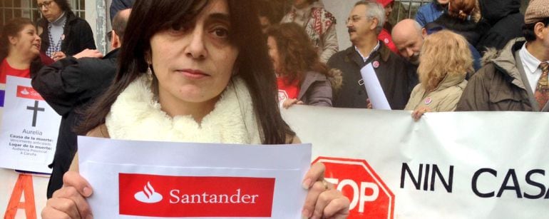 Sandra, la mujer afecada por la ejecución hipotecaria