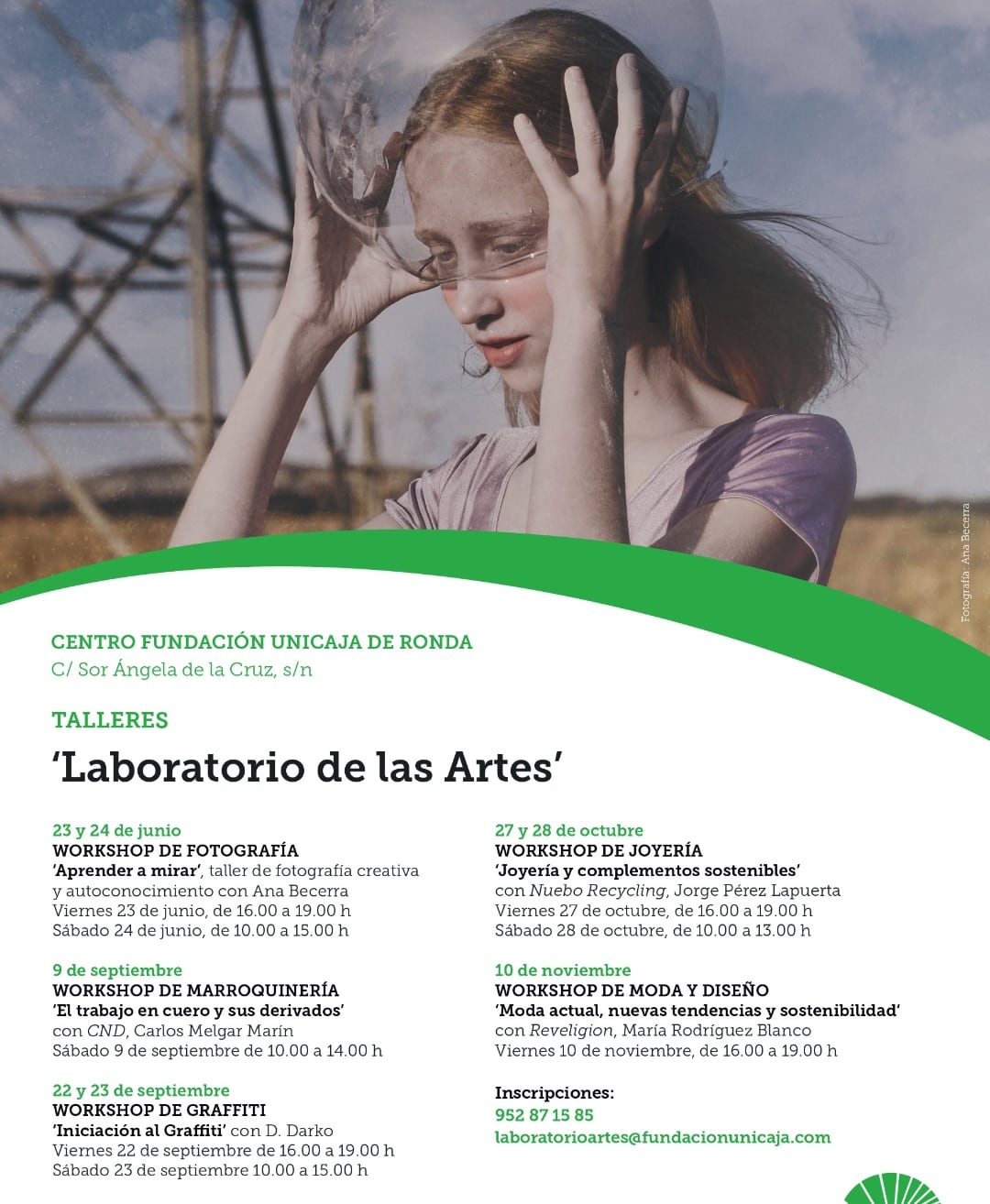 Cartel Laboratorio de las Artes de la Fundación Unicaja