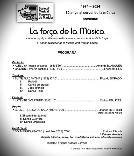 Programa del concierto