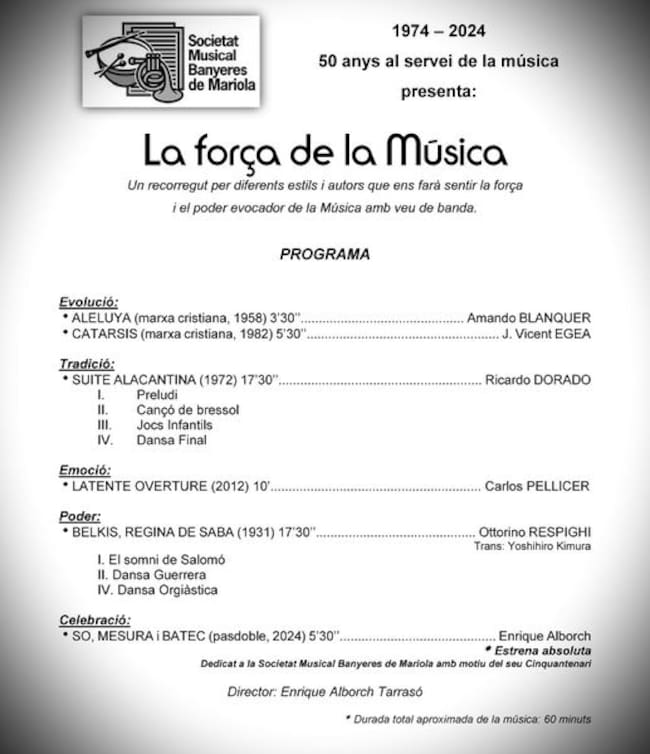 Programa del concierto