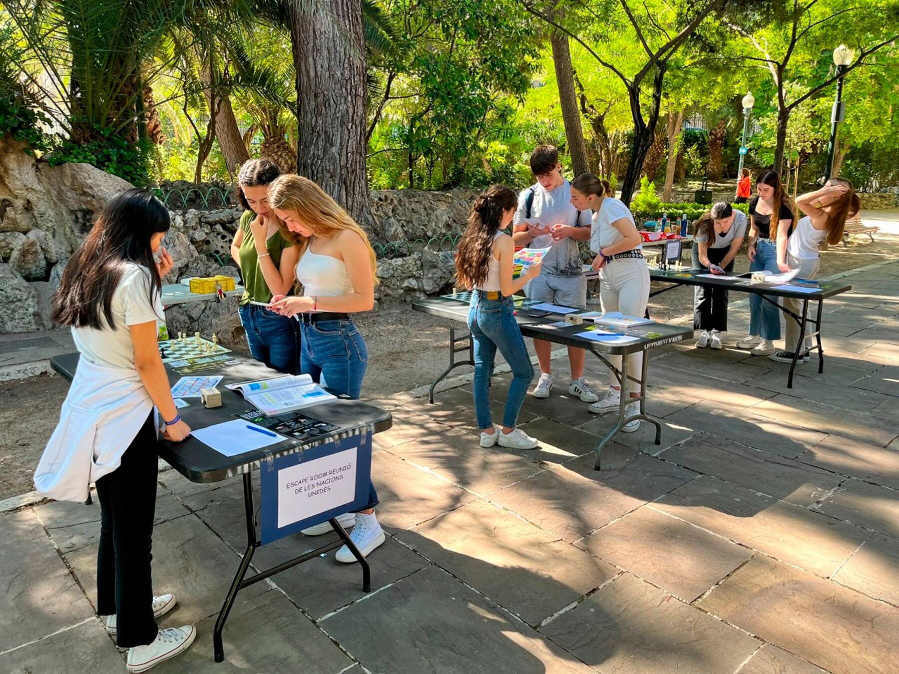 Los talleres se realizaron al aire libre en La Glorieta